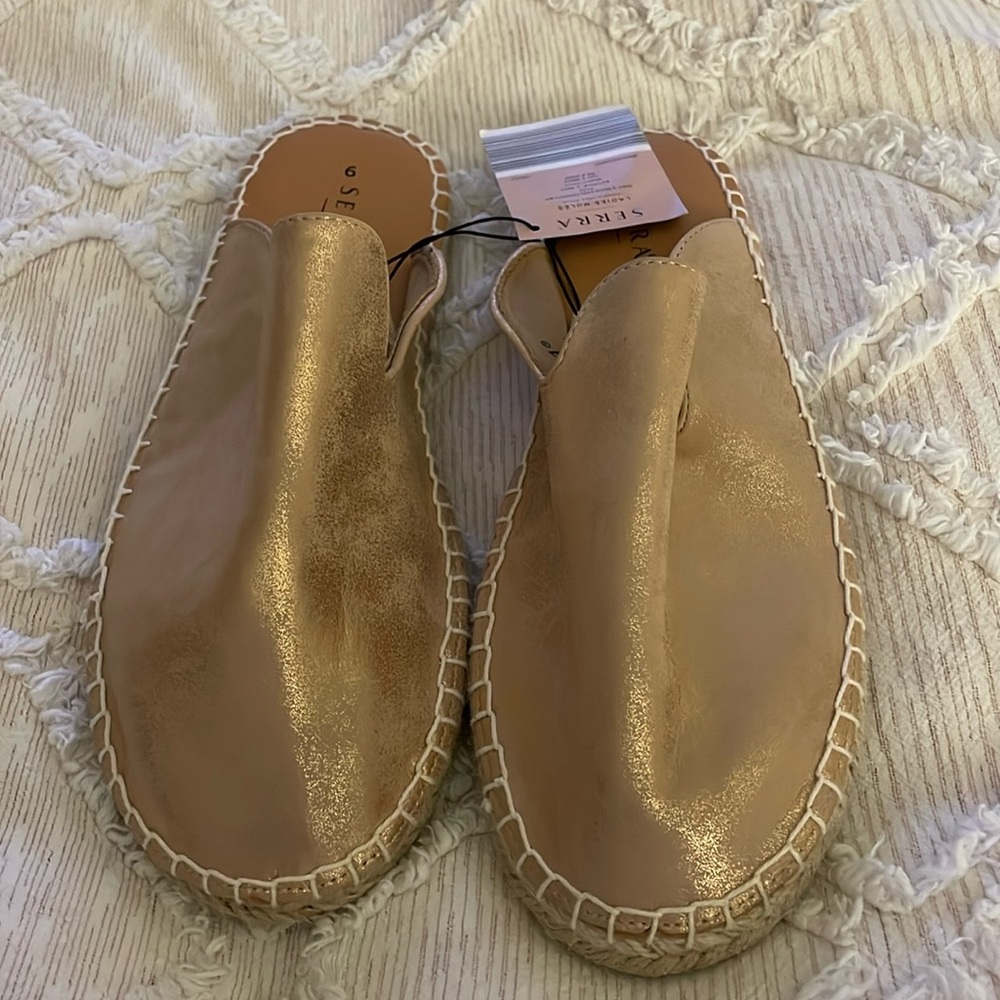 Metallic Espadrille Mules
